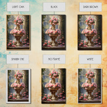 Carregar imagem no visualizador da galeria, Fountain Wall Print, Pink Roses Wall Art, Flower Art Print, Canvas Print, Wall Art, Vertical Print, Botanical Art, Country Home Decor
