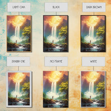 Cargar imagen en el visor de la galería, Surreal Art Prin, River Art, Waterfalls Wall Art, Landscape Print, Canvas Print, Wall Art, Vertical Art, Moving Gift, Game Room Decor
