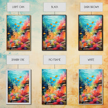 Load image into Gallery viewer, Under The Sea, Canvas Print, Wall Art, Vertical Art, Ocean Nursery Art, Nautical Wall Art, Home Decor Prints, Gift For Friend, Dorm Room Art
