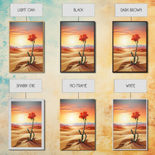 Load image into Gallery viewer, Desert Art Print, Cactus Wall Art, Landscape Art, Sunset Wall Art, Canvas Print, Wall Art, Vertical Art, Unique Wall Decor, Ranch Decor
