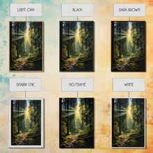 Carregar imagem no visualizador da galeria, Forest Wall Print, Trees Art Print, Sunset Canvas Print, Wall Art, Vertical Art, Landscape Print, Gift For Boss, College Dorm Decor
