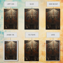 Load image into Gallery viewer, The Macabre Circus, Spooky Cursed Circus Act, Framed Canvas Print, Halloween Poster Art, Horror Prints, Victorian Circus Act

