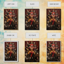 Load image into Gallery viewer, The Macabre Circus, Halloween Canvas Print / Framed Canvas, Victorian Gothic Oil Painting Print, Circus Decor, Macabre Horror Prints
