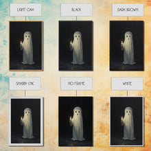 Load image into Gallery viewer, Ghost Holding A Candle Halloween Decor, Art Canvas Print, Spooky Ghost Wall Art, Fall Decor, Halloween wall decor, Funny Halloween Art
