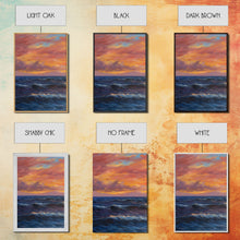 Load image into Gallery viewer, 3 Piece Wall Art Blue Beach and Ocean Waves Panoramic Framed Canvas Print - Perfect for Living Room, Bedroom, Office Decor, Beach House Art
