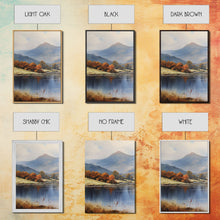 Carregar imagem no visualizador da galeria, Fall Centerpiece Decor, Framed Canvas Prints, Autumn Landscape Paintings, 3 Piece Art, Triptych
