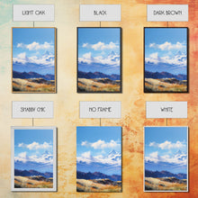 Load image into Gallery viewer, Framed Rocky Mountains 3 Piece Canvas Prints, Rockies Painting, Mountain Landscape Oil Painting, Large Wall Art, Centerpiece Art
