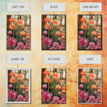 Carregar imagem no visualizador da galeria, Floral Art Print, Palm Trees Art, Desert Wall Art, Mountain Art, Canvas Print, Wall Art, 3 Piece Wall Art, Gift For Coworker, Western Decor
