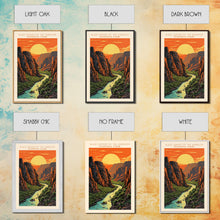 Load image into Gallery viewer, Black Canyon Of The Gunnison National Park Travel Poster Print, Canvas Print Wall Art, Colorado Travel Art, Midcentury Modern Travel Decor

