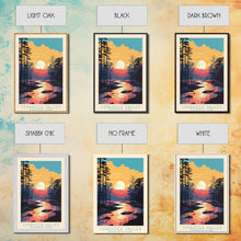 Load image into Gallery viewer, Cuyahoga Valley National Park Ohio Travel Art, National Park Print, Minimalist Travel Art, Midcentury Modern Style Landscape Painting
