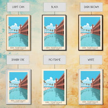 Load image into Gallery viewer, Dry Tortugas National Park Florida Travel Art, National Park Print, Minimalist Travel Art, Midcentury Modern Style Landscape Painting
