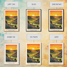 Carregar imagem no visualizador da galeria, Theodore Roosevelt National Park Travel Art, National Park Print, Minimalist Travel Art, Midcentury Modern Style Landscape Painting
