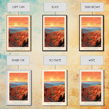 Carregar imagem no visualizador da galeria, Bryce Canyon National Park Utah Travel Art, National Park Print, Minimalist Travel Art, Midcentury Modern Style Landscape Painting
