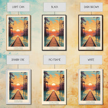 Cargar imagen en el visor de la galería, Congaree National Park South Carolina Travel Art, National Park Print, Minimalist Travel Art, Midcentury Modern Style Landscape Painting
