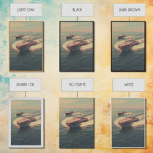 Load image into Gallery viewer, Boat, Seascape Art, Nautical Wall Art, Canvas Print, Wall Hanging, Portrait Art, Ocean Wall Art, Lake House Gift, Beach House Wall Decor

