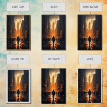Load image into Gallery viewer, Dystopian Art, City, Urban Art, Cityscape Art, Canvas Print, Wall Hanging, Portrait Art, Gift For Coworker, Video Game Art, Tiny House Decor
