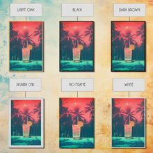 Cargar imagen en el visor de la galería, Cocktail Wall Print, Palm Tree Wall Art, Tropical Wall Art, Beach Wall Art, Canvas Print, Wall Hanging, Portrait Art, Bar Decor, RV Wall Art

