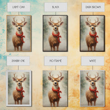 Carregar imagem no visualizador da galeria, Cute Buck Dressed For Christmas, Christmas Decor, Woodland Animals, Christmas Wall Art, Winter Decor, Holiday Decor, Seasonal Decor
