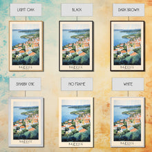 Load image into Gallery viewer, Bačvice, Croatia Watercolor Beach Print, Vacation Gift, Croatia Wall Art, Beach Painting, Beach Decor, Beach Painting
