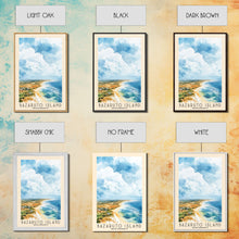 Load image into Gallery viewer, Bazaruto Island, Mozambique Watercolor Beach Print, Vacation Gift, Mozambique Wall Art, Beach Painting, Beach Decor, Beach Painting
