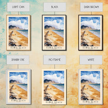 Load image into Gallery viewer, Búðir Beach, Iceland Watercolor Beach Print, Vacation Gift, Iceland Wall Art, Beach Painting, Beach Decor, Beach Painting
