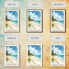 Carregar imagem no visualizador da galeria, Cabbage Beach, Paradise Island, Bahamas Watercolor Beach Print, Vacation Gift, Paradise Island, Bahamas Wall Art, Framed Canvas Print, Framed Beach Painting
