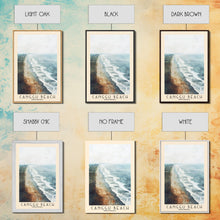 Load image into Gallery viewer, Canggu Beach, Indonesia Watercolor Print, Vacation Gift, Indonesia Wall Art, Beach Painting, Beach Decor, Large Wall Art, Wood Frame Art
