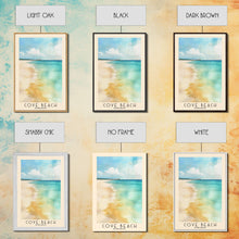Load image into Gallery viewer, Cove Beach, Bahamas Watercolor Beach Print, Vacation Gift, Bahamas Wall Art, Beach Painting, Beach Decor, Beach Painting
