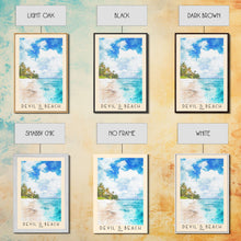 Load image into Gallery viewer, Devil’s Beach, Fiji Watercolor Beach Print, Vacation Gift, Fiji Wall Art, Beach Painting, Beach Decor, Beach Painting
