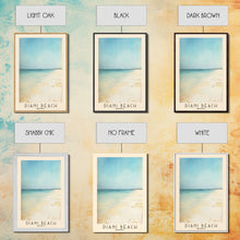 Load image into Gallery viewer, Diani Beach, Kenya Watercolor Beach Print, Vacation Gift, Kenya Wall Art, Framed Canvas Print, Framed Beach Painting
