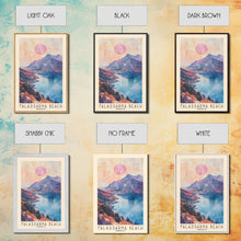 Load image into Gallery viewer, Falassarna Beach, Greece Watercolor Print, Vacation Gift, Greece Wall Art, Beach Painting, Beach Decor, Large Wall Art, Wood Frame Art
