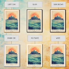 Carregar imagem no visualizador da galeria, Genovesa Island, Ecuador Watercolor Beach Print, Vacation Gift, Ecuador Wall Art, Framed Canvas Print, Framed Beach Painting
