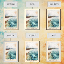 Load image into Gallery viewer, Gili Islands, Indonesia Watercolor Beach Print, Vacation Gift, Indonesia Wall Art, Beach Painting, Beach Decor, Beach Painting
