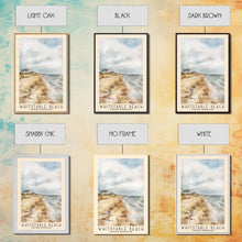 Load image into Gallery viewer, Whitstable beach, United Kingdom Watercolor Beach Print, Vacation Gift, United Kingdom Wall Art, Beach Painting, Beach Decor, Beach Painting
