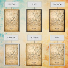 Carregar imagem no visualizador da galeria, Austin Map Print Canvas or Poster, Texas Map Art, Texas Map Print, Vintage Austin Texas Map Framed Art, Retro / Distressed Office Art
