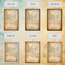 Load image into Gallery viewer, Phoenix Arizona Street Map, Framed Canvas Art, Arizona United States Road Map Wall Art, Office Wall Art, Wall Decor for Office
