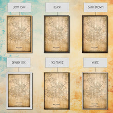 Cargar imagen en el visor de la galería, Beijing China map print poster or framed canvas, Beijing map print poster canvas, Beijing city map print poster canvas, Vintage Travel Art
