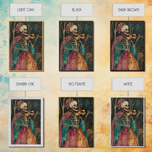 Load image into Gallery viewer, Day of the Dead Skeleton Playing Violin - Colorful Skeleton Art - Dia de los Muertos Inspired Print - Halloween Skeleton Decor
