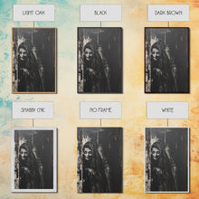 Load image into Gallery viewer, Haunted Nun with Eerie Expression, Framed Canvas Print, Gothic Halloween Art, Spooky Religious Decor, Scary Nun Painting, Gothic Home Art
