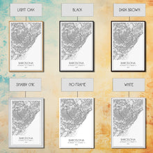 Load image into Gallery viewer, Barcelona Street Map, Spain Map, City Wall Art, Europe Travel Art, Anniversary Gift, Modern Art, Wall Art, Canvas Print, Canvas Wall Art
