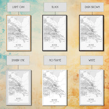 Load image into Gallery viewer, Boise Street Map, Idaho Map, City Map Art, Modern Wall Art, Wall Art, Canvas Print, Canvas Wall Art, Home Décor Wall Art, Travel Print
