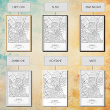 Load image into Gallery viewer, Dublin Street Map, Ireland Map, Europe City Map Art, Minimalist Art, Wall Art, Canvas Print, Pilot Gifts, Travel Wall Art, Above Bed Décor
