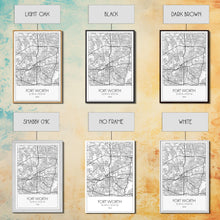 Load image into Gallery viewer, Fort Worth Street Map, Texas Map, City Map Art, Minimalist Art, Wall Art, Canvas Print, Travel Wall Art, Gifts For Women, Man Cave Décor
