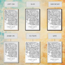 Load image into Gallery viewer, Garden Grove Street Map, California Map, City Map Art, Minimalist Art, Wall Art, Canvas Print, Black And White Map, Best Friend Gift
