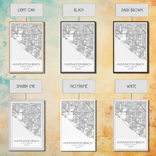 Load image into Gallery viewer, Huntington Beach Street Map, California Map, City Map Art, Minimalist Art, Wall Art, Canvas Print, Travel Print, Gift For Mom, Dorm Wall Art
