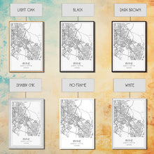 Load image into Gallery viewer, Irvine Street Map, California Map, City Map Art, Minimalist Art, Wall Art, Canvas Print, Travel Wall Print, Gift For Her, Home Office Art
