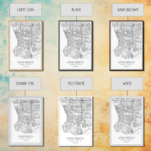 Load image into Gallery viewer, Long Beach Street Map, California Map, City Map Art, Modern Art, Wall Art, Canvas Print, Adventure Wall Art, Home Office Art, Gift For Him
