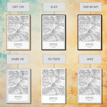 Load image into Gallery viewer, Riverside Street Map, California Map, City Map Art, Minimalist Art, Wall Art, Canvas Print, Office Wall Décor, Gifts For Dad, Travel Print
