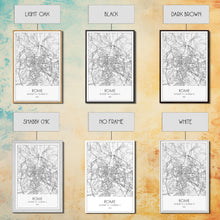 Load image into Gallery viewer, Rome Street Map, Italy Map, Europe City Map Art, Minimalist Art, Wall Art, Canvas Print, Girl Room Décor, Housewarming Gift, Travel Wall Art
