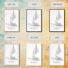 Load image into Gallery viewer, Salt Lake City Street Map, Utah Map, City Map Art, Minimalist Art, Wall Art, Canvas Print, Home Décor Wall Art, Friendship Gift, Travel Art
